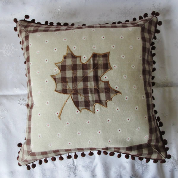 professional factory for Outdoor Cushion Deep - Custom Maple Leaf Embroidered Cushion For Chair – Kingsun