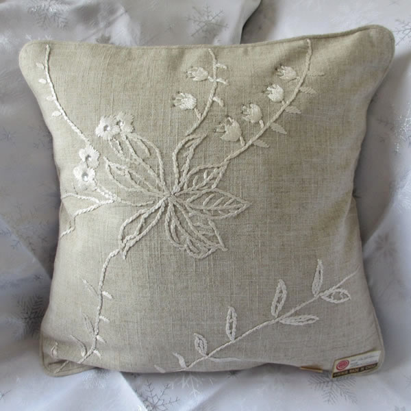 Custom Linen Embroidered Cushion Covers