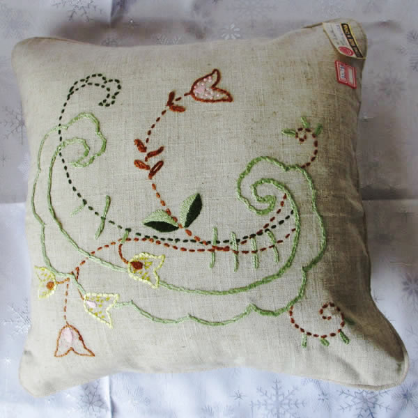 Factory Cheap Hot Felt Seat Cushion - Wholesale Linen Hand Embroidery Cushion Cover – Kingsun