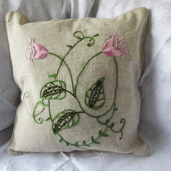 Cheap PriceList for Rotating Cushions - Handmade Linen Embroidery Cushion Cover – Kingsun