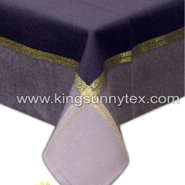 2019 Latest Design Persian Table Runner - Purple Table Cloth With Gold Thread – Kingsun