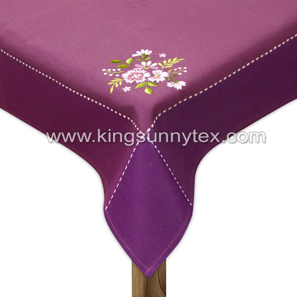 Easter Tablecloth With Flower Embroidery
