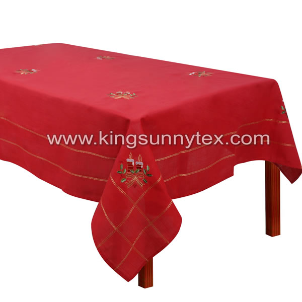 8 Year Exporter Rosette Satin Table Cloth - Beautiful Tablecloth Christmas For Hotel Banquet – Kingsun