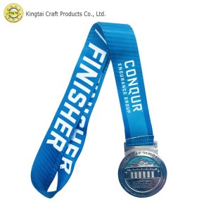 Wholesale Medals Custom Manufacturer –  3D Golden Half Marathon Medal |KINGTAI  – Kingtai