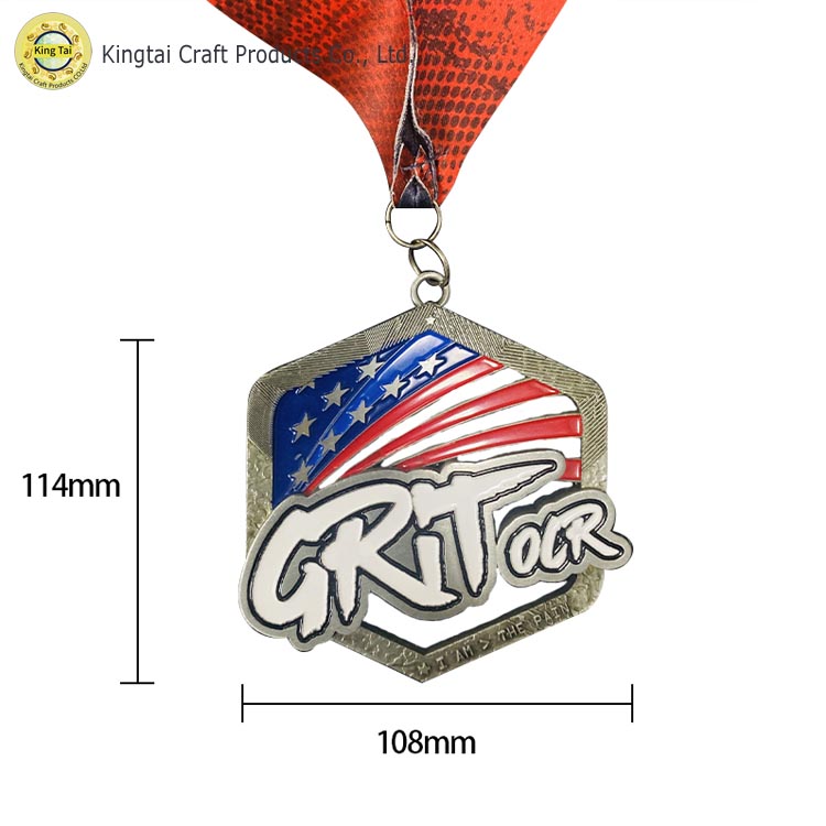 OEM/ODM Custom Marathon Medals Suppliers –  Grit OCR Contest Medal | KINGTAI  – Kingtai