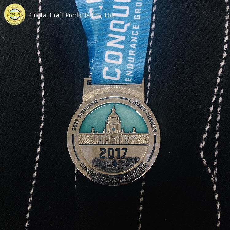 Cheapest Mini Military Medals –  3D Golden Half Marathon Medal |KINGTAI  – Kingtai detail pictures