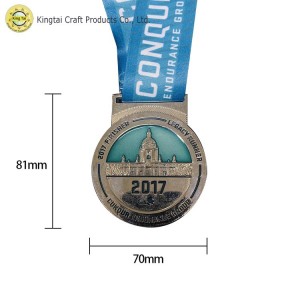Wholesale Religious Medals Cheap Factory –  3D Golden Half Marathon Medal |KINGTAI  – Kingtai