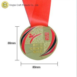 Martial arts medal with ribbon |KINGTAI