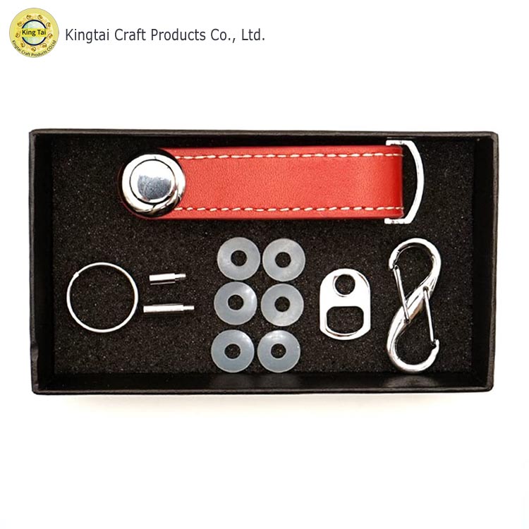 Best-Selling Keychain Manufacturers Manufacturers –  Red Leather Keychain Custom China | KINGTAI  – Kingtai detail pictures