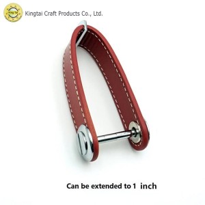 Red Leather Keychain Custom China | KINGTAI
