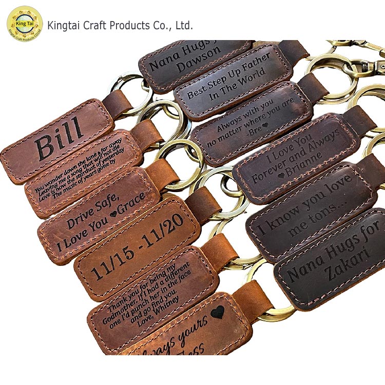 High-Quality Custom Brass Keychain Supplier –  Leather Tag Keychain Personalized Custom | KINGTAI  – Kingtai
