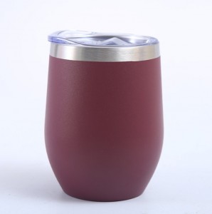 12OZ vakuumski kozarec za vino iz nerjavečega jekla s pokrovom