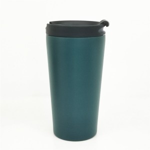 12OZ Reusable Thermos Stainless Steel Coffee Mug With Lid