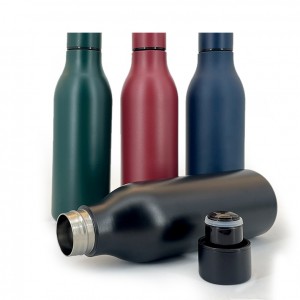 Botol Air Terisolasi Vakum Baja Tahan Karat Botol Air Logam Dapat Digunakan Kembali Botol Olahraga Anti Bocor