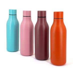 Ang Stainless Steel Vacuum Insulated Water Bottle Magamit Pag-usab nga Metal Water Bottle nga Leak-Proof Sports Flask