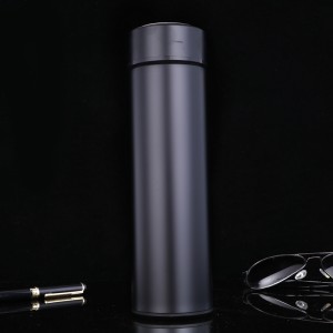 Temperature Display Double Wall Vacuum Insulated Tea Infuser Thermos Bottle