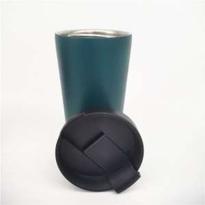 12OZ wiederverwendbare Thermos-Kaffeetasse aus Edelstahl mit Deckel