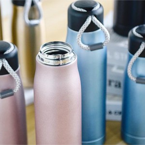 Vacuum Insulated Reusable Water Bottle with Handle for Camping, Office, and Travel
