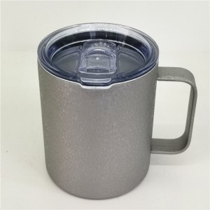 12OZ Stainless Steel Coffee Mug na May Handle At Takip