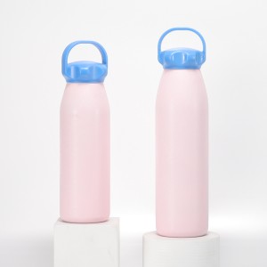 Unikāla dizaina dubultsienu vakuumizolēta ūdens pudele ar rokturi