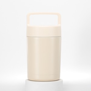 Ang Stainless Steel Thermos Wide Mouth Food Jar nga May Carry Handle