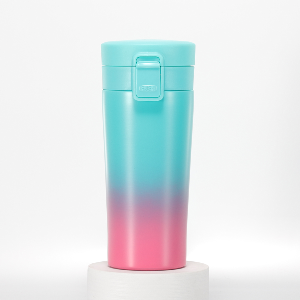 China wholesale Thermos Tumbler Manufacturers - Gradient Vacuum Reusable Thermos Travel Mug With Jumping Lid – king team