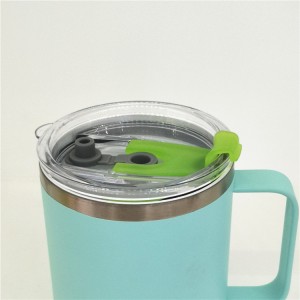 12OZ Bakin Karfe Coffee Mug Tare da Hannu da Murfi