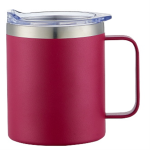 12OZ Stainless Steel Coffee Mug na May Handle At Takip