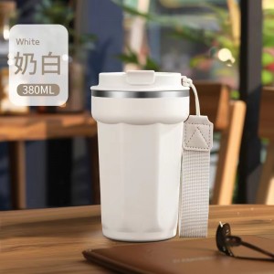 380ml Insulated Travel Mug Leak Proof Coffee To Go Stainless Steel Coffee Tumbler Reusable  Thermos for Hot and Cold Drink with lid