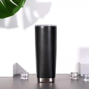 New Trends 550ml Black Color Thermos Tumbler With Qunque Square Shape Design