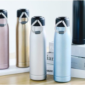 Vacuum Insulated Reusable Water Bottle with Handle for Camping, Office, and Travel