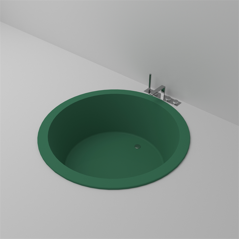 KBb-11 Round drop-in bathtub with Side Drain