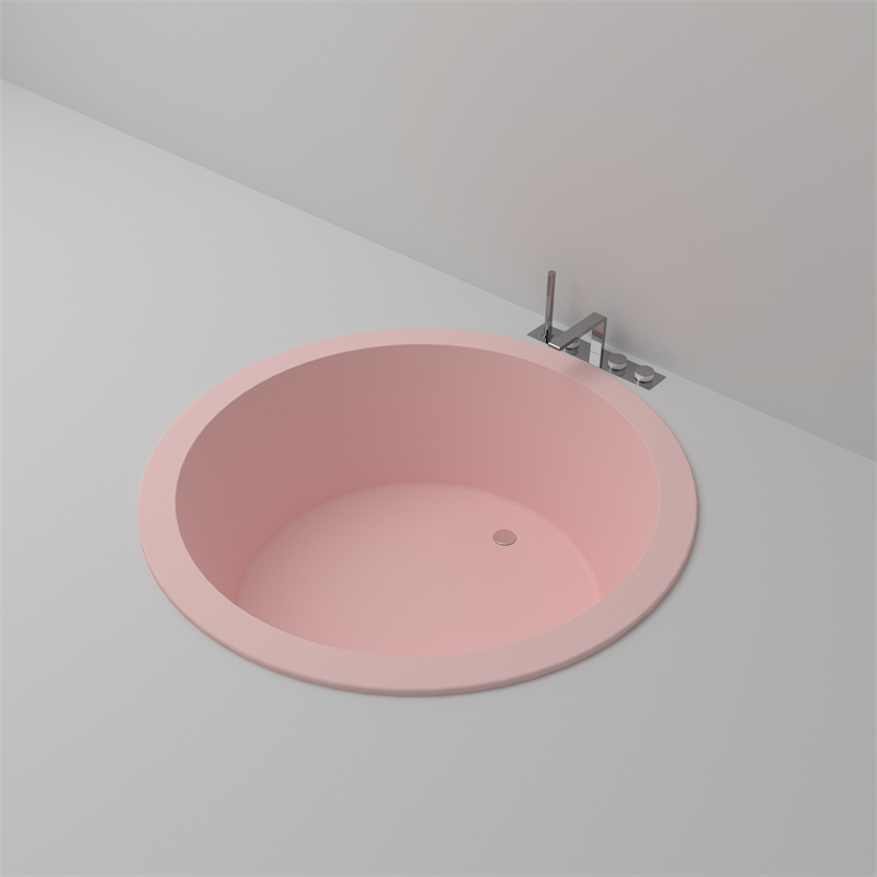 KBb-11 Round drop-in bathtub with Side Drain