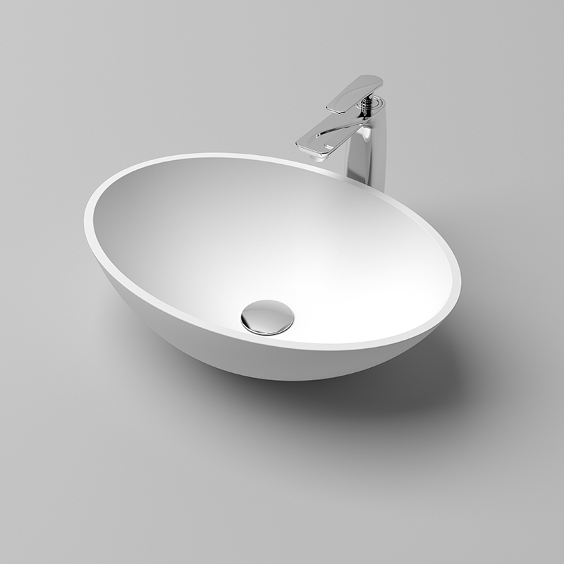 KBc-25 Stone Resin Solid Surface special Shape Bathroom Vessel Sink