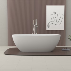 KBb-01 Freestanding bathtubs with center toe-tap drain