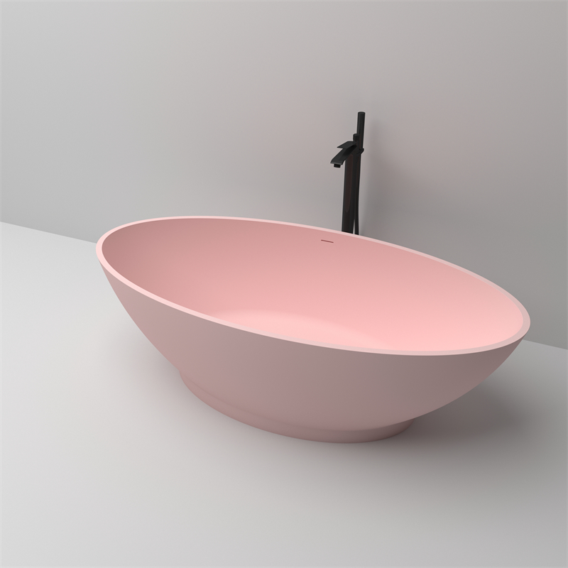 KBb-09 Free solid surface tubs with center drain and overflow