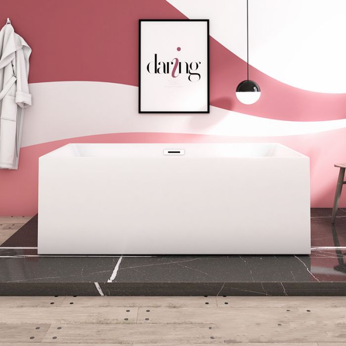 KTA-6007 Modern Simple Rectangular Independent Acrylic Bathtub