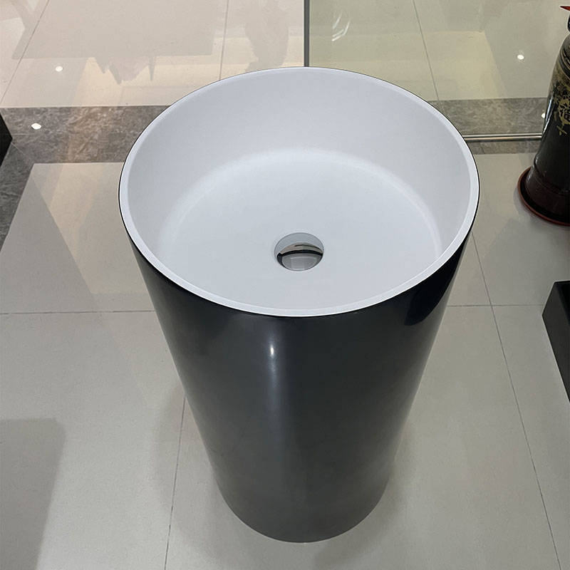 KBs-02 Free Standing Bathroom Sink Arclic solid surface material