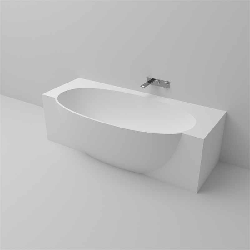 KBb-21 Alcove bath tub with Center Drain, it can add an integrated apron