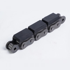 Single row U type rubber cover plate chain