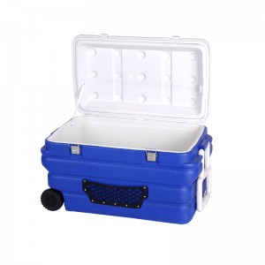KY901B 90L Lebensmitteltauglicher Trolley Marine Medical Cooler Box mit Rädern