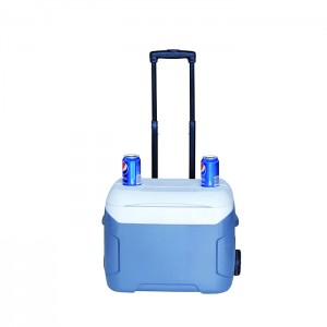 Boîte portative de refroidisseur de glacière de chariot à boissons d'OEM 28L de KYL28 avec des roues