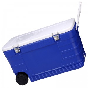 KYL52 52L Blue Color wheeled Outdoor Picnic Camping Ice chest Cooler Box