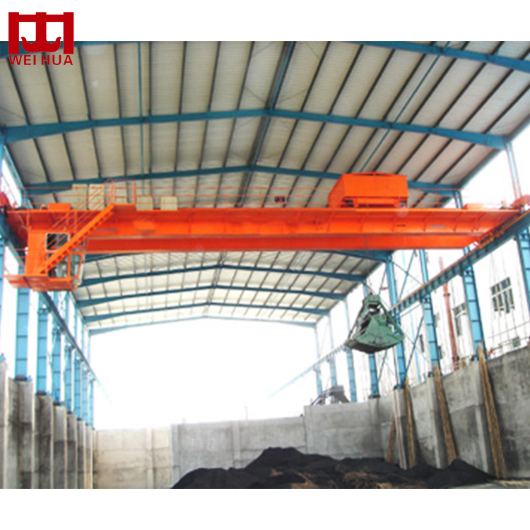 QN model two purpose double girder overhead crane with grab and hook