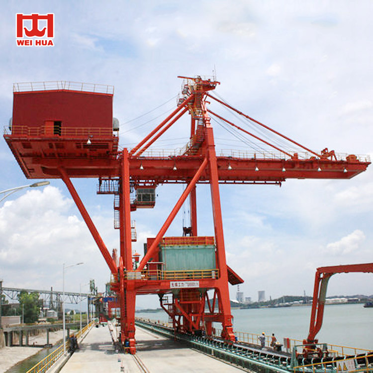 The ship to shore container crane is a container handling crane installed at large dockside for loading and unloading ship-borne containers to the container trucks. The dockside container crane is composed of a supporting frame that can travel on a rail track. Instead of a hook, the cranes are equipped with a specialized spreader which can be locked on the container.