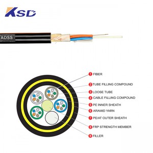 Long Span ADSS Fiber Optic Cable 200m-1000m