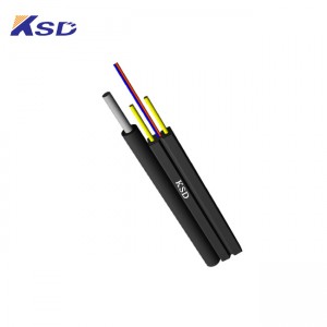 2 Cores FTTH Bow Type Drop Cable GJYXFCH Self Supporting Flame Retardant