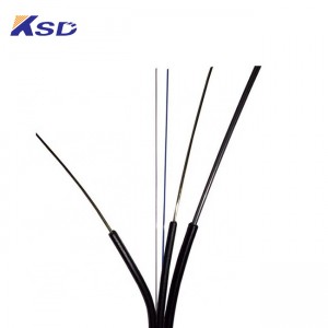 Outdoor/Indoor Bow-Type 1 core 2 core 4 core GJYXCH Fiber Optic Cable With Steel Wire Messenger