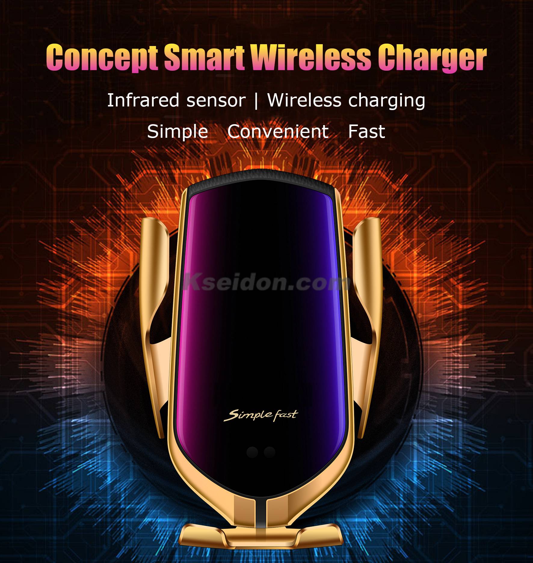 Chinese Professional Phone Face Repair - R2 automatic induction wireless charging car bracket Kseidon  – Kseidon
