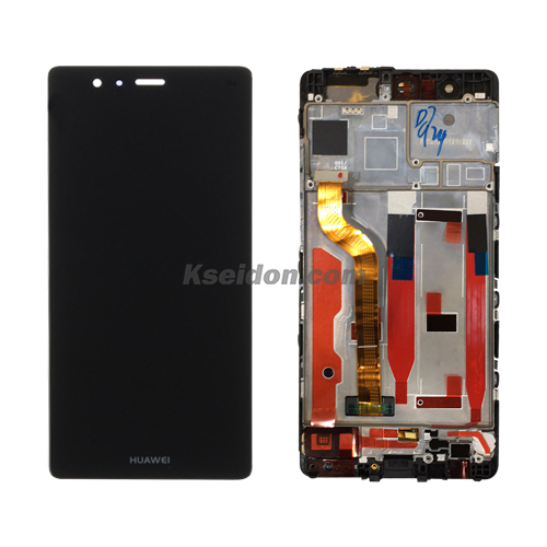 LCD Complete With Frame For Huawei P9 oi Black Featured Image